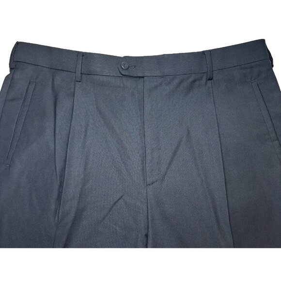 Zanella Bob Mens Blue Pure Virgin Wool Dress Pants Made in Italy Slacks 38x32 - Picture 3 of 11